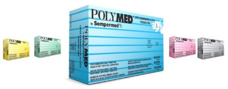Gloves Exam Polymed® X-Small NonSterile Latex Standard Cuff Length Fully Textured Ivory Not Chemo Approved (100/BX 10BX/CS) by Ventyv  ID PM101